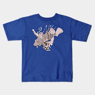 Lionfish line illustration Kids T-Shirt
